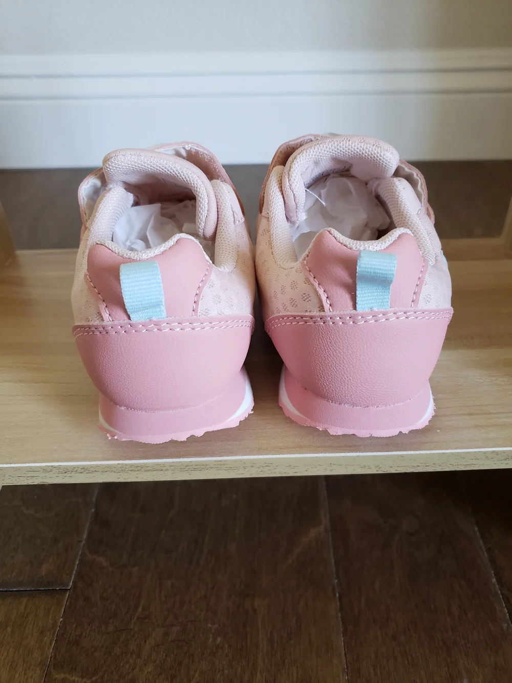 Dream Pairs Pink and Light Blue Kids Hook-and-Loop Sneakers 9T
